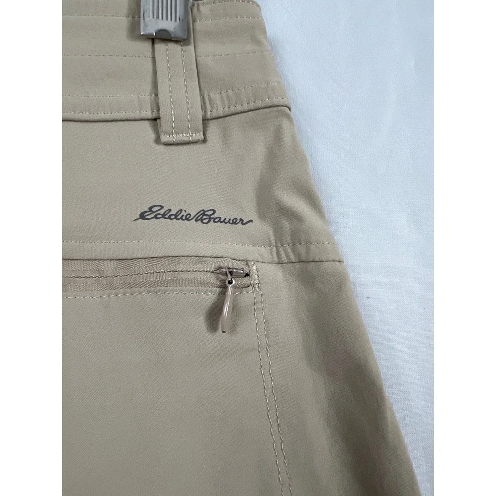 Eddie Bauer Horizon Shorts Womens 6 Khaki Tan Roll Tab Hiking Utility